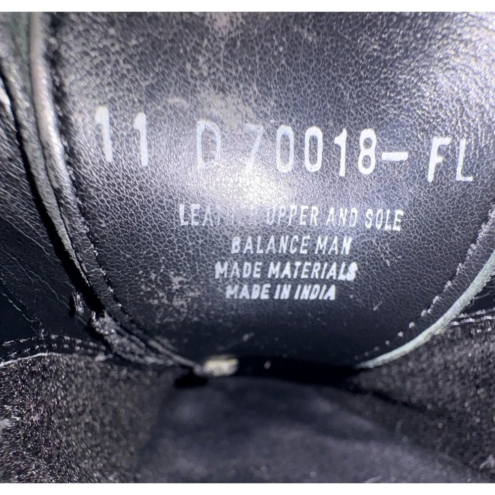 Florsheim Mens Black Leather Wingtip Oxford Brogue Dress Shoes D70018-FL 11 D
